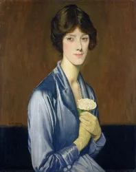 La rosa blanca (Retrato de una dama), 1919
